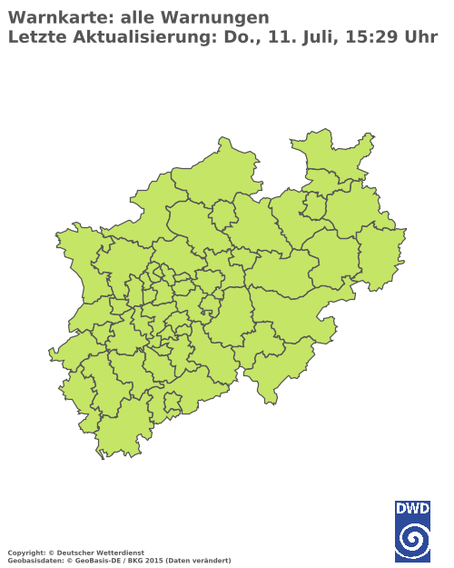 Aktuelle Wetterwarnungen für  Duisburg